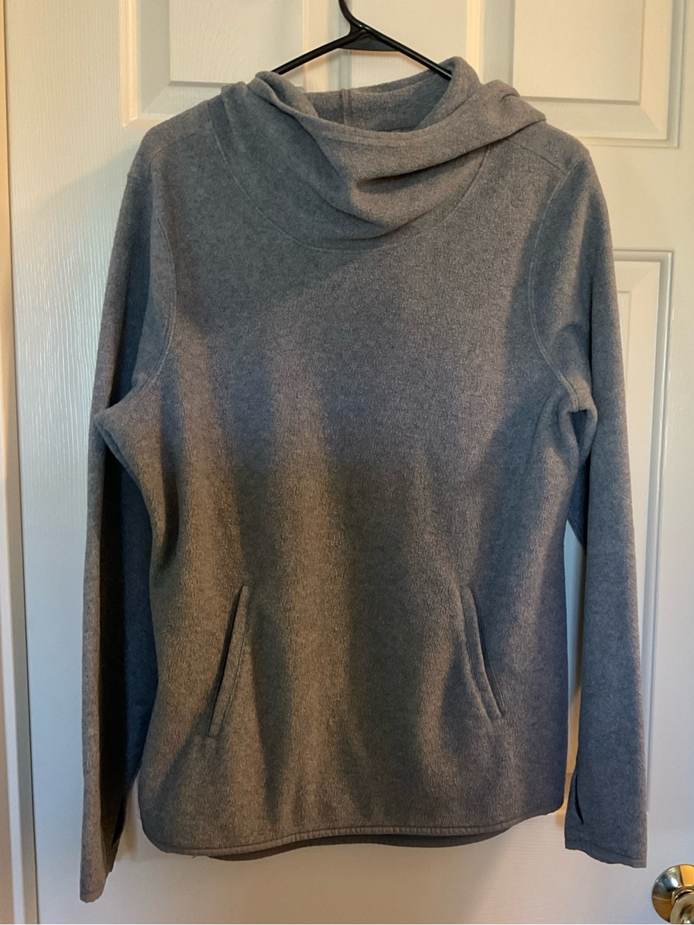 Old Navy Gray Hooded Cowl Neck Sweater